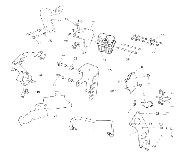 Brake System for chassis of 8×4