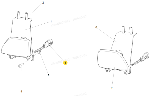 Rear clearance lamp